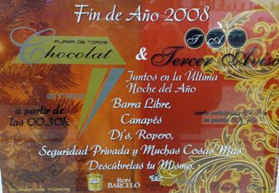 Tecer aviso mas chocolat fin de año 2008