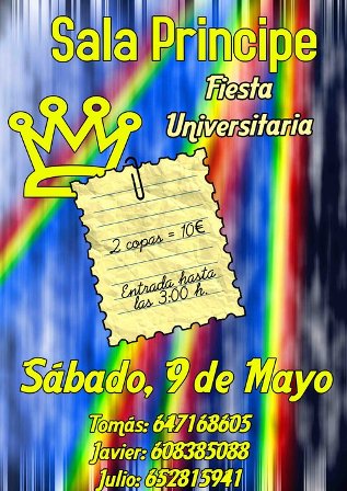 Fiesta Universitaria en Sala Principe