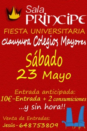 Fiesta Clausura de Colegios Mayores