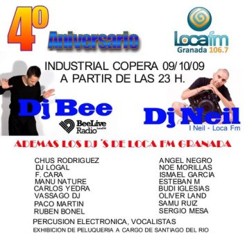 4º aniversario Loca fm granada